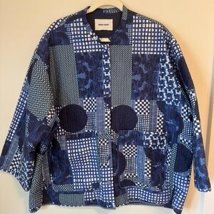 Henrik Vibskov Blue Indigo Patchwork Jacket L